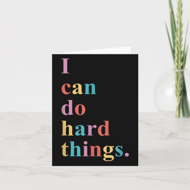 I Can Do Hard Things Apparel Uni-adults Humorous B Card (Front)
