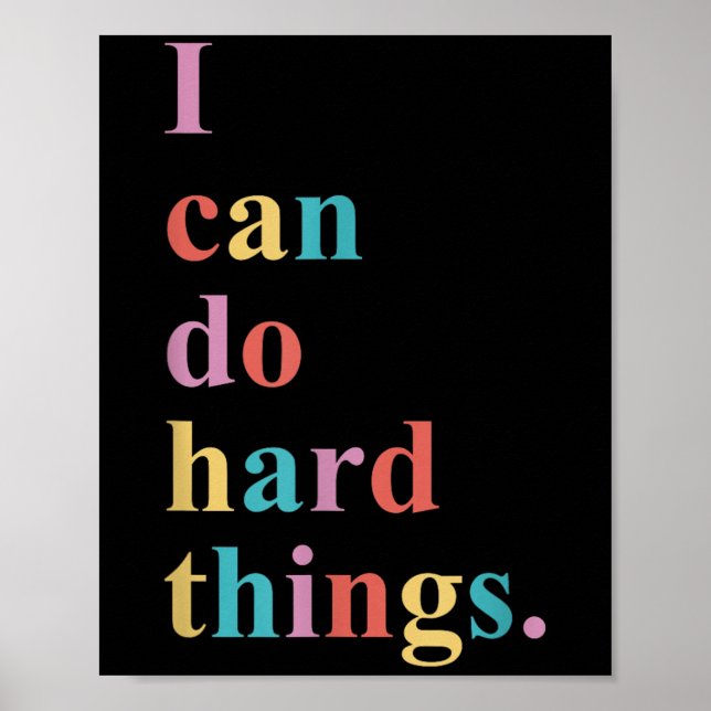 I Can Do Hard Things Apparel Uni-adults Humorous B Poster (Front)