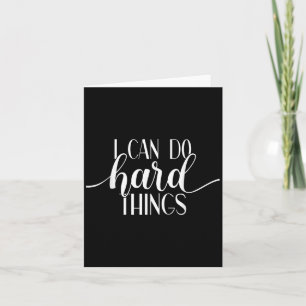 I Can Do Hard Things Gym Motivation Fitness Inspir Card