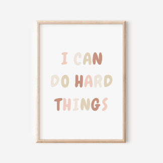 I Can Do Hard Things Pink Girl Nursery Decor 