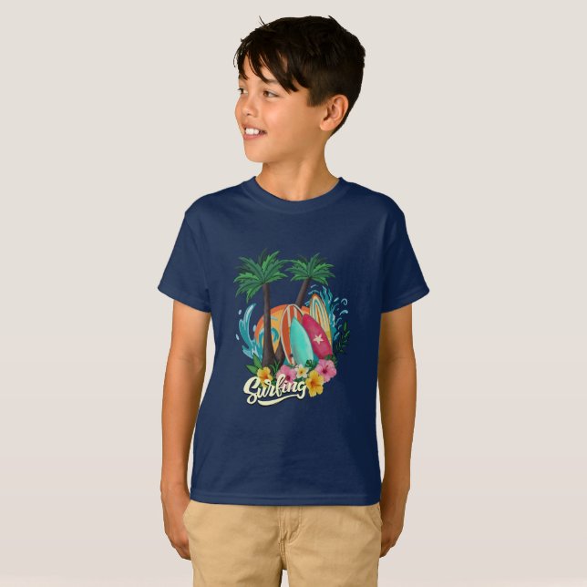 I Can Do Surfing | Surf Life | Retro Surf | Board  T-Shirt (Front Full)