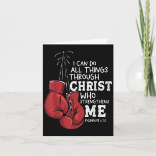 I Can Do Things Christian Boxing Quote Philipans 4 Card