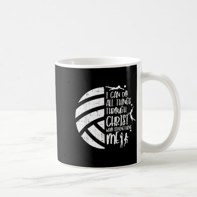 I Can Do Things Through Christ Volleyball Christia Coffee Mug (Right)