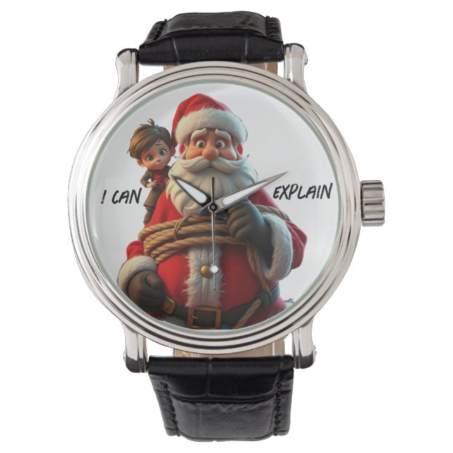 I Can Explain, Cartoon Santa Claus And Little Boy Watch (Front)