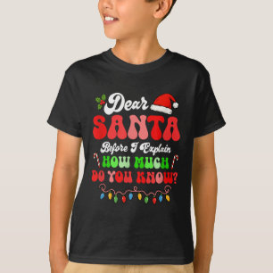 I Can Explain Christmas Colourful Lights Santa Cos T-Shirt