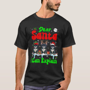 I Can Explain Xmas Three Santa Reindeer French Bul T-Shirt