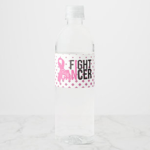 I Can Fight Cancer - Awareness Water Bottle Water Bottle Label