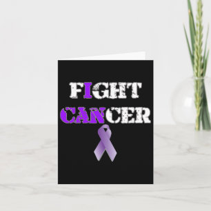 I Can Fight Cancer Purple Ribbon Card