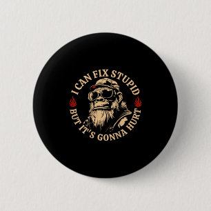 I Can Fix Stud But It's Gonna Hurt Monkey Funny (o 6 Cm Round Badge