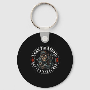 I Can Fix Stud But It's Gonna Hurt Monkey  Key Ring