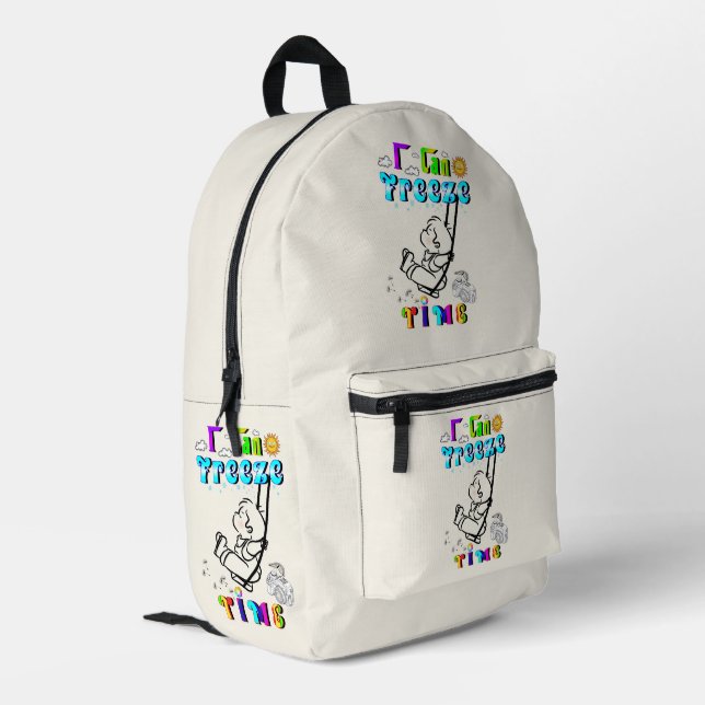 I Can Freeze Time Printed Backpack (Back Corner Left)
