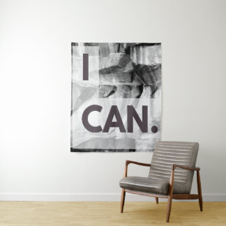 I Can Gray Stone Rock Tapestry