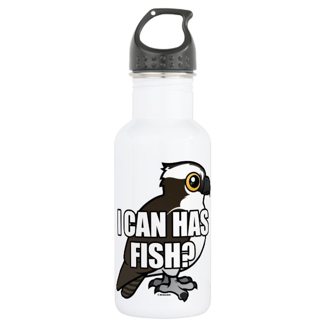 I Can Has Fish? 532 Ml Water Bottle (Front)