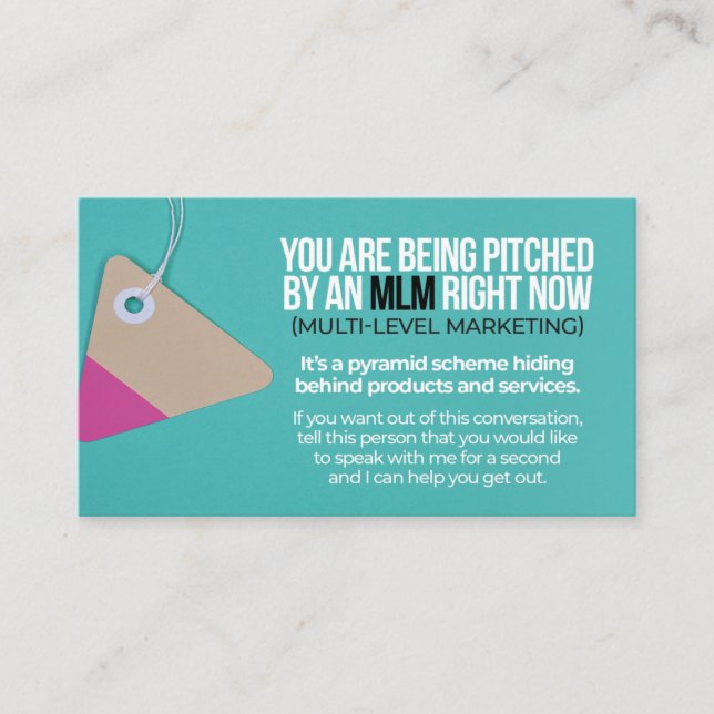 I Can Help You Get Out - Business Card (Front)