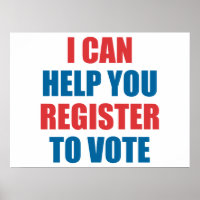 I CAN HELP YOU REGISTER TO VOTE.