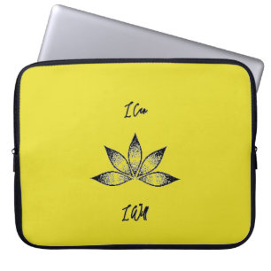 I Can I Will Inspirational Determination Lotus Laptop Sleeve