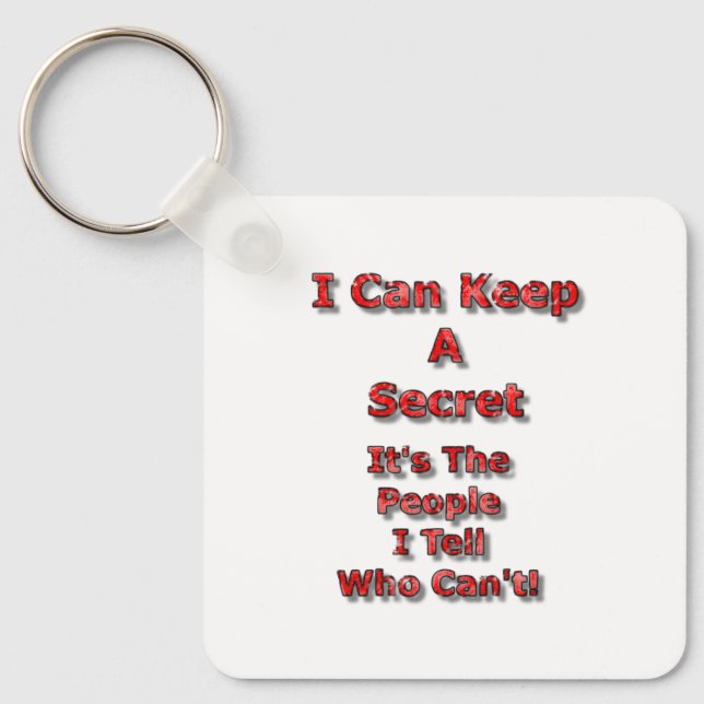 I Can Keep A Secret Key Ring (Front)