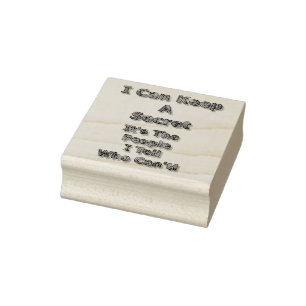 I Can Keep A Secret Rubber Stamp