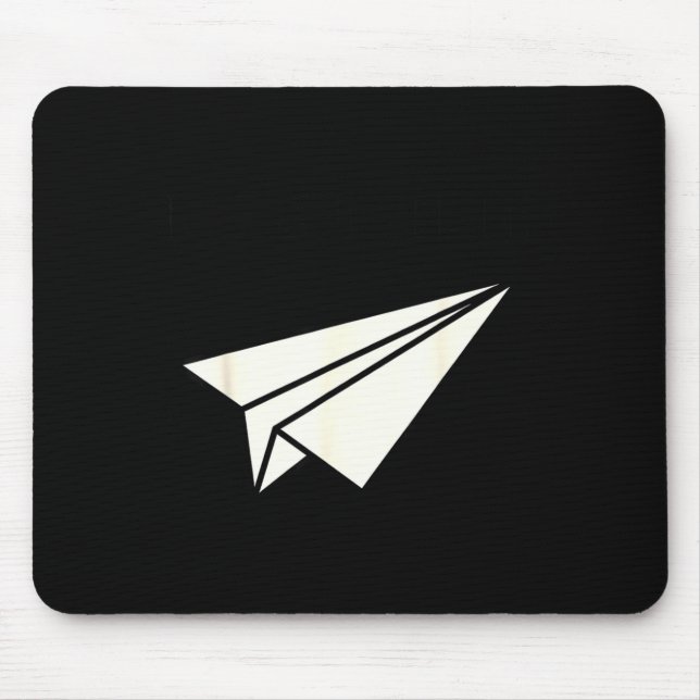 I can land a plane funny paper airplane joke  mouse mat (Front)