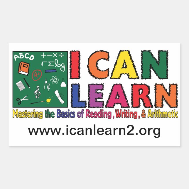 I Can Learn - Rectangle Sticker (Front)