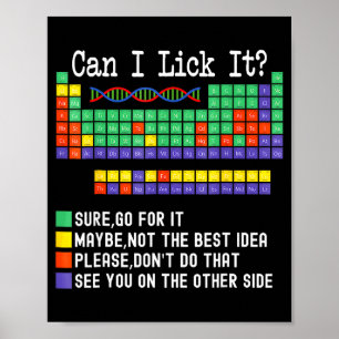 I Can Lick It Periodic Table Poster