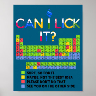 I Can Lick It Periodic Table Poster