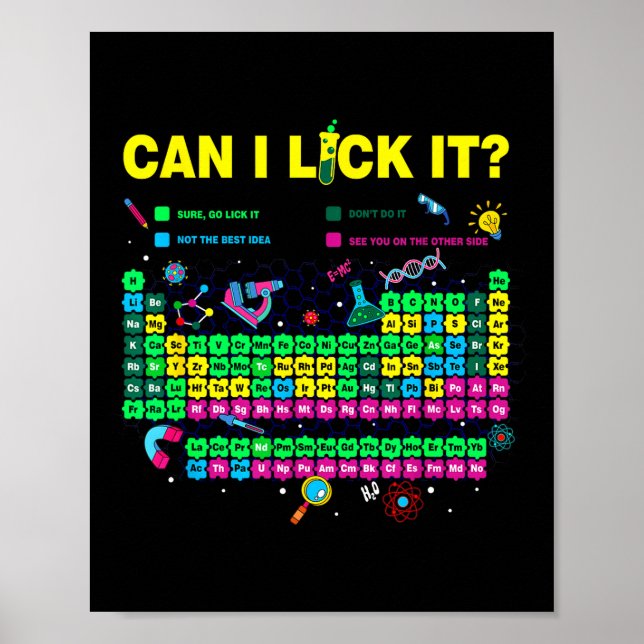 I Can Lick It Science Periodic Poster (Front)
