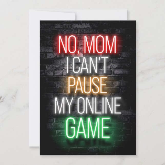 I Can Not Pause My Online Game Save The Date (Front)