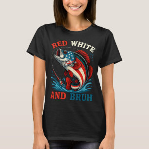 i can out fish you Funny Patriotic Bass Fishing Ca T-Shirt