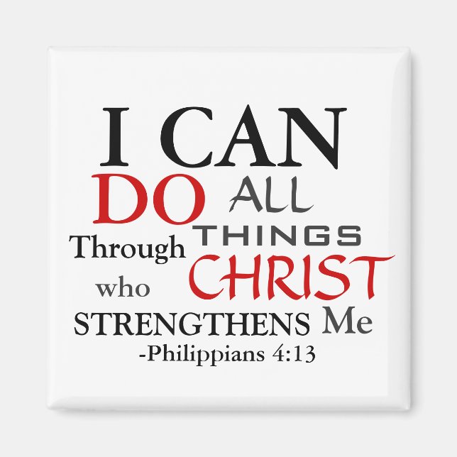 I  CAN PHILIPPIANS 4:13 MAGNET (Front)