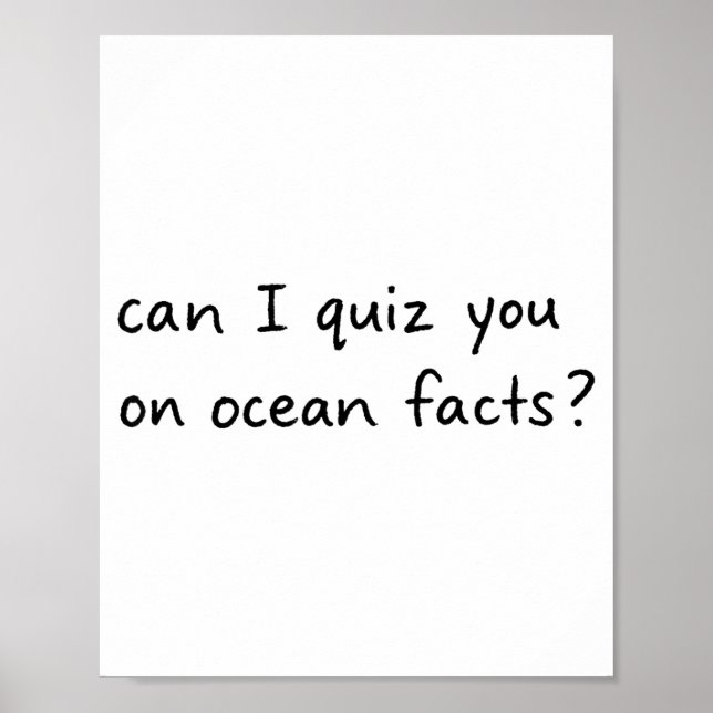 I Can Quiz Ocean Facts Poster (Front)