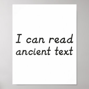 I Can Read Ancient Text Tank Top_1 Poster
