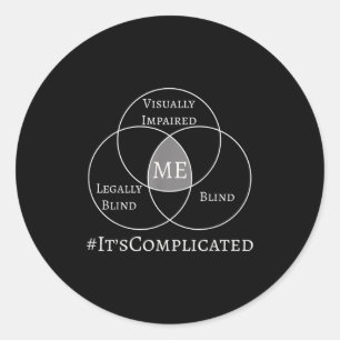 I Can See But I Can't It's Complicated Classic Round Sticker
