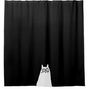 I Can See It Cat Doodles Shower Curtain