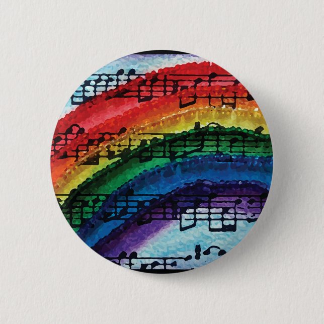 I Can Sing A Rainbow 6 Cm Round Badge (Front)