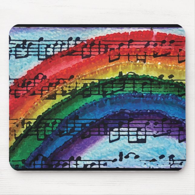 I Can Sing A Rainbow Mouse Mat (Front)