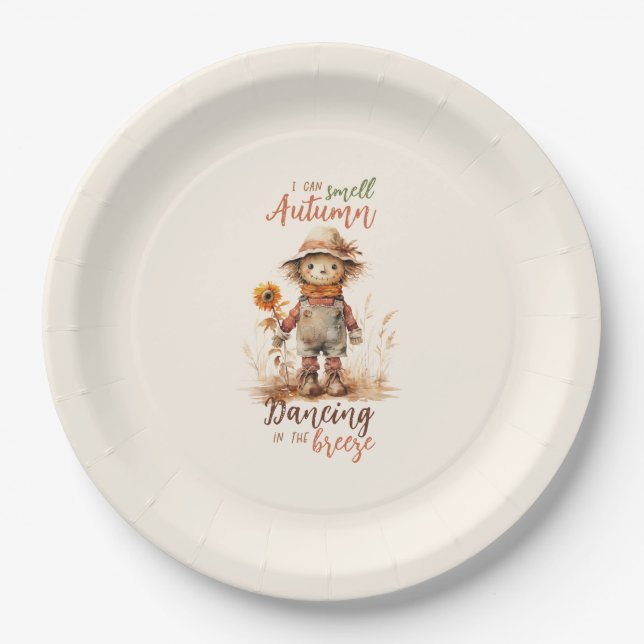 I Can Smell Autumn Paper Plate (Front)