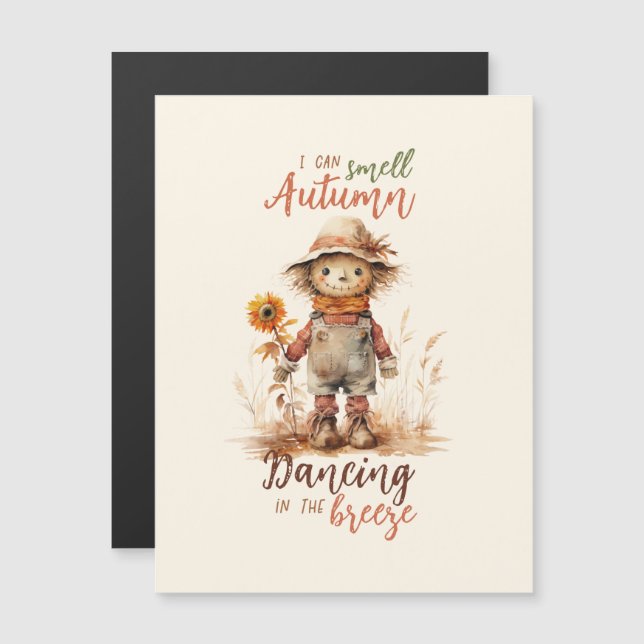 I Can Smell Autumn – Rustic Scarecrow & Sunflower (Front/Back)