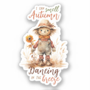 I Can Smell Autumn – Rustic Scarecrow & Sunflower