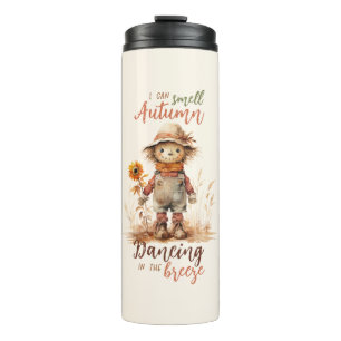 I Can Smell Autumn – Rustic Scarecrow & Sunflower Thermal Tumbler