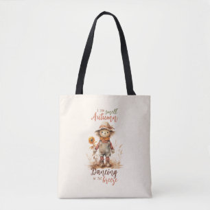 I Can Smell Autumn – Rustic Scarecrow & Sunflower Tote Bag