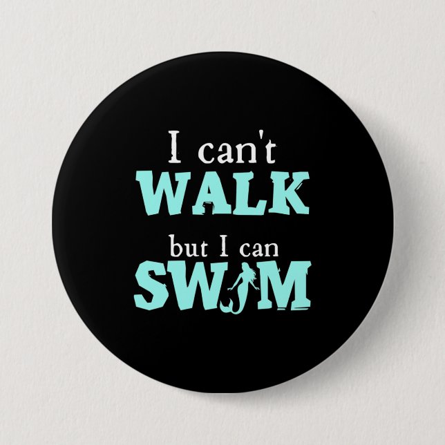 I Can Swim 7.5 Cm Round Badge (Front)
