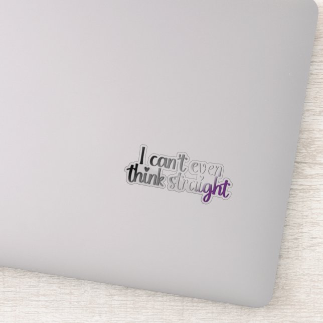 I Can’t Even Think Straight – Asexual Pride (Detail)