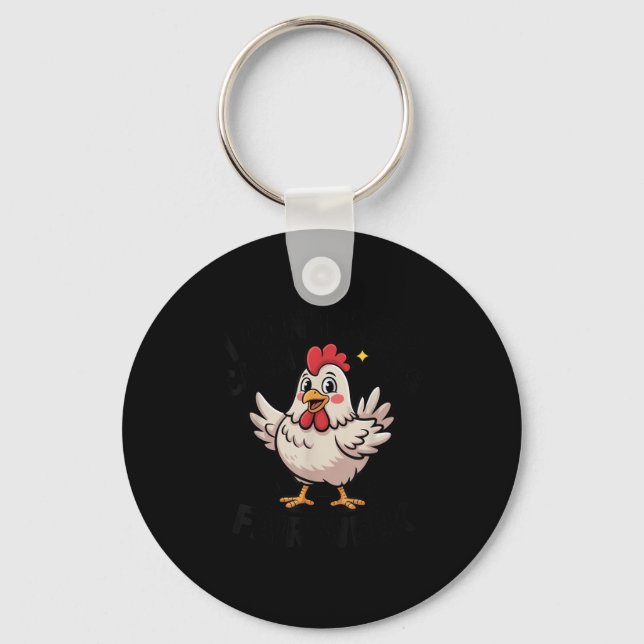 I Can’t Keep Calm It’s Fair Week Funny Chicken Liv Key Ring (Front)