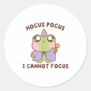 I Cannot Focus Funny Adhd Sitive Frog  Classic Round Sticker