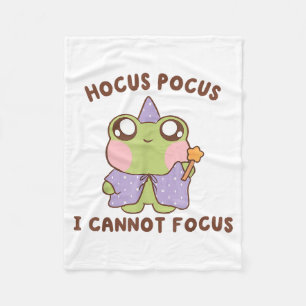 I Cannot Focus Funny Adhd Sitive Frog Fleece Blanket