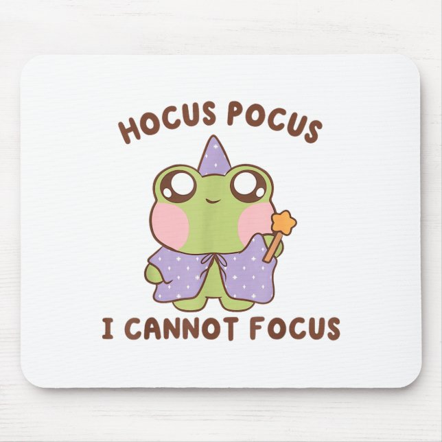 I Cannot Focus Funny Adhd Sitive Frog  Mouse Mat (Front)