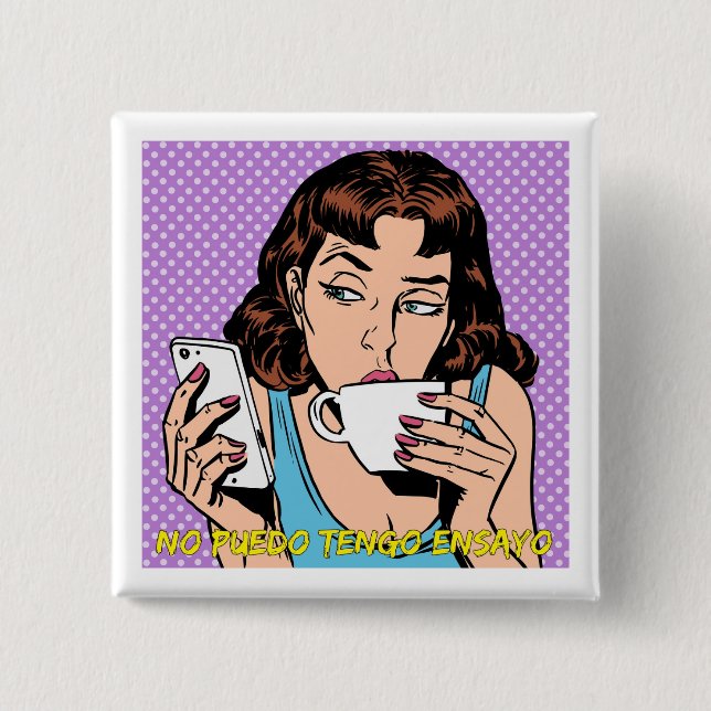 I CANNOT I HAVE TEST 15 CM SQUARE BADGE (Front)