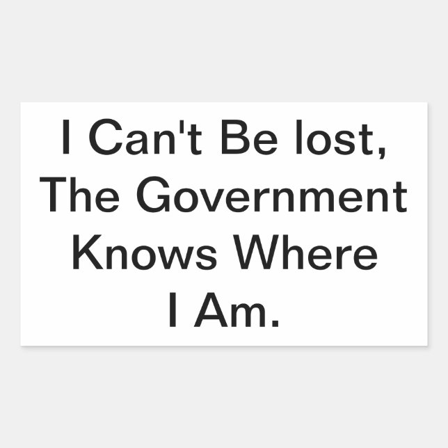 I Can't Be Lost, I'm Here Hankamer Artjunkhaus Aha Rectangular Sticker (Front)