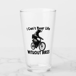 I Can't Bear Life Without Bikes Glass